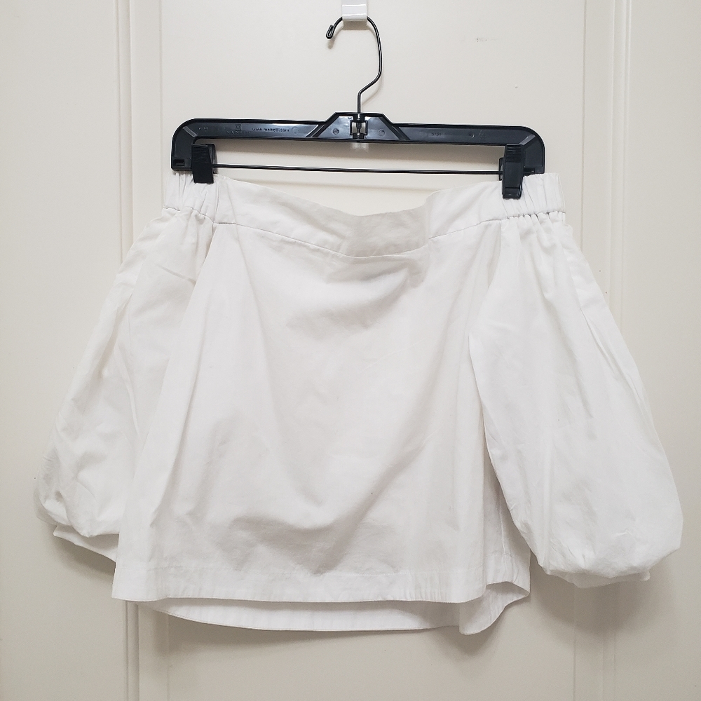 Topshop Off the Shoulder Volume Sleeve